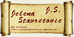 Jelena Stavretović vizit kartica